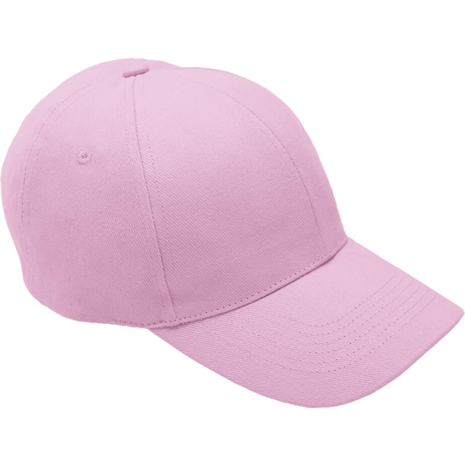 6 Panel Brushed Cotton Cap Light Pink